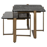 Sterling Set of 2 Coffee Tables with Glass Tops by Richmond Interiors - Maison Rêves UK