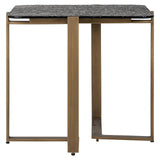 Sterling Side Table with Glass Top and Gold Metal Base by Richmond Interiors - Maison Rêves UK