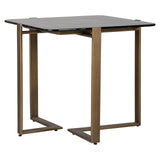Sterling Side Table with Glass Top and Gold Metal Base by Richmond Interiors - Maison Rêves UK