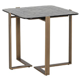 Sterling Side Table with Glass Top and Gold Metal Base by Richmond Interiors - Maison Rêves UK