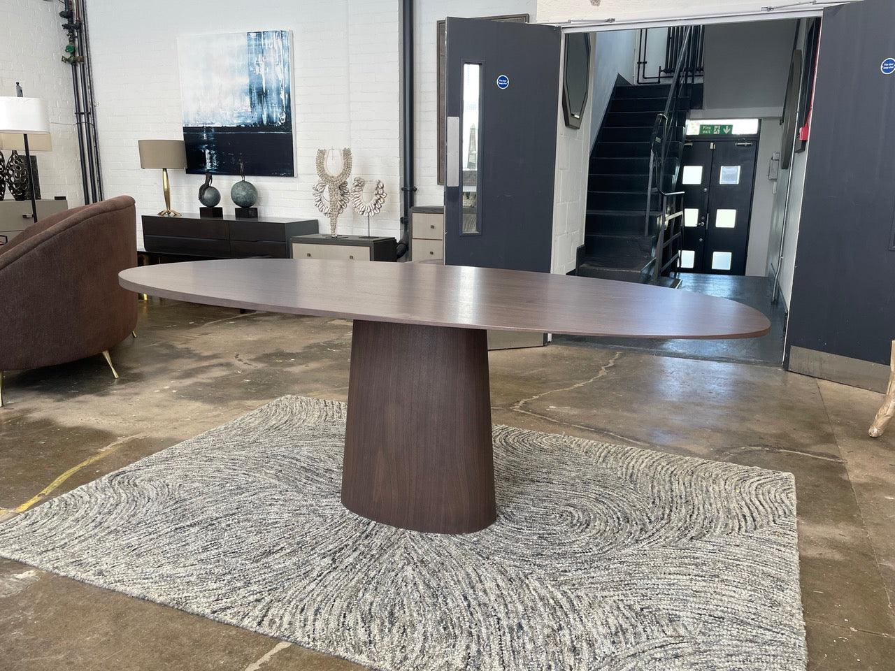 Strata Large Oval Walnut Dining Table by Eccotrading Design London - Interitower | UK