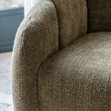 Vetta Tub Chair Moss Green Fabric - Maison Rêves UK