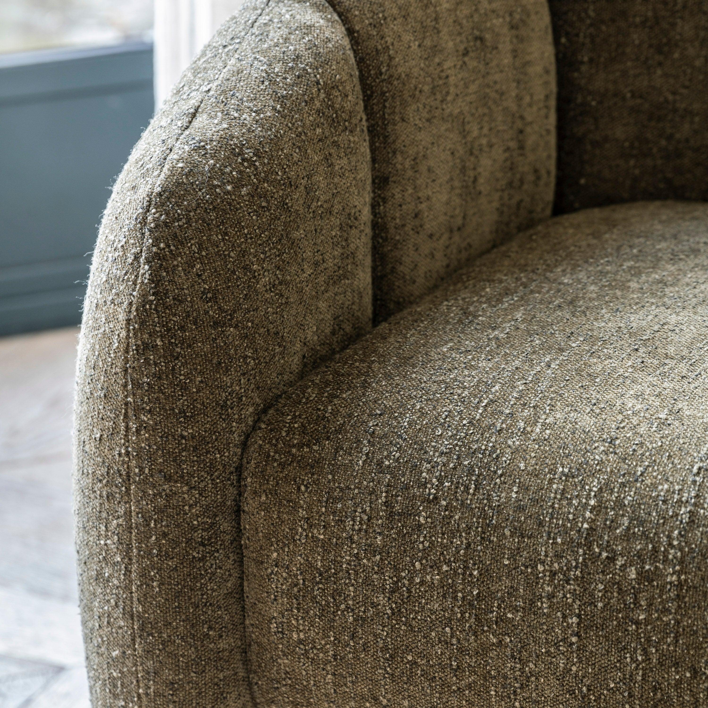Vetta Tub Chair Moss Green Fabric - Maison Rêves UK