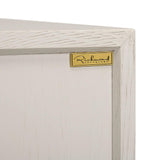 Whitebone Verona Grey 4 Door Media Unit with Brass Base and Open Compartment by Richmond Interiors - Maison Rêves UK