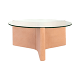 Yenn GRC Coffee Table with Tempered Glass Top - Maison Rêves UK