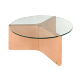 Yenn GRC Coffee Table with Tempered Glass Top - Maison Rêves UK