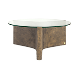 Yenn GRC Coffee Table with Tempered Glass Top - Maison Rêves UK
