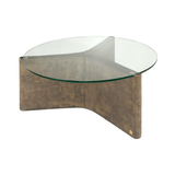 Yenn GRC Coffee Table with Tempered Glass Top - Maison Rêves UK
