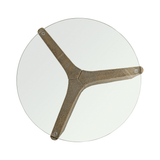Yenn GRC Coffee Table with Tempered Glass Top - Maison Rêves UK