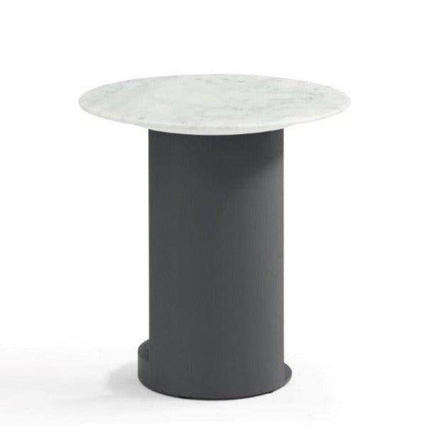 Alban Side Table - Carrara White - Maison Rêves UK
