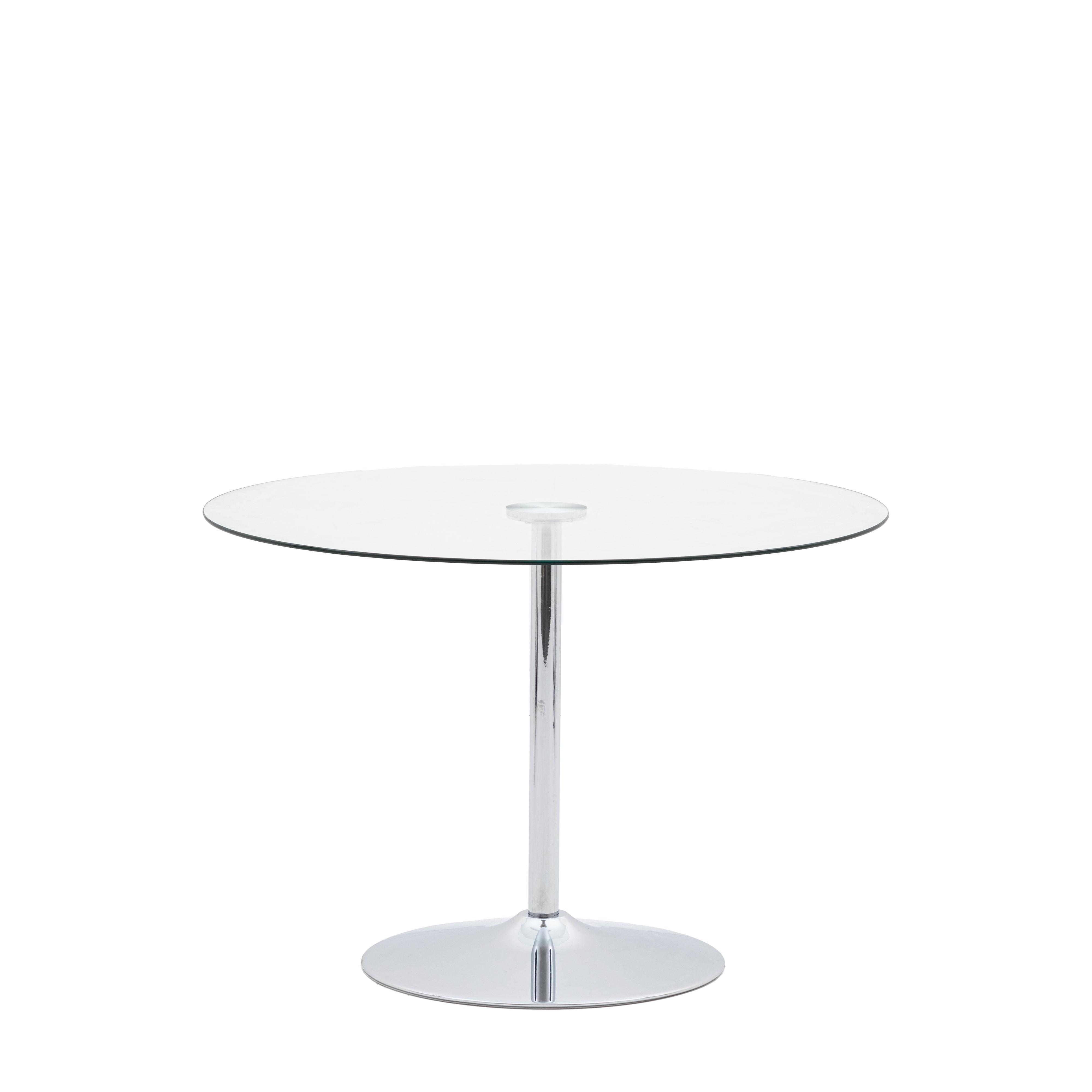 Ambra Iron Base Dining Table Clear Glass - Maison Rêves UK