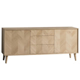 Astley 2 Door 3 Drawer Oak Sideboard - Maison Rêves UK