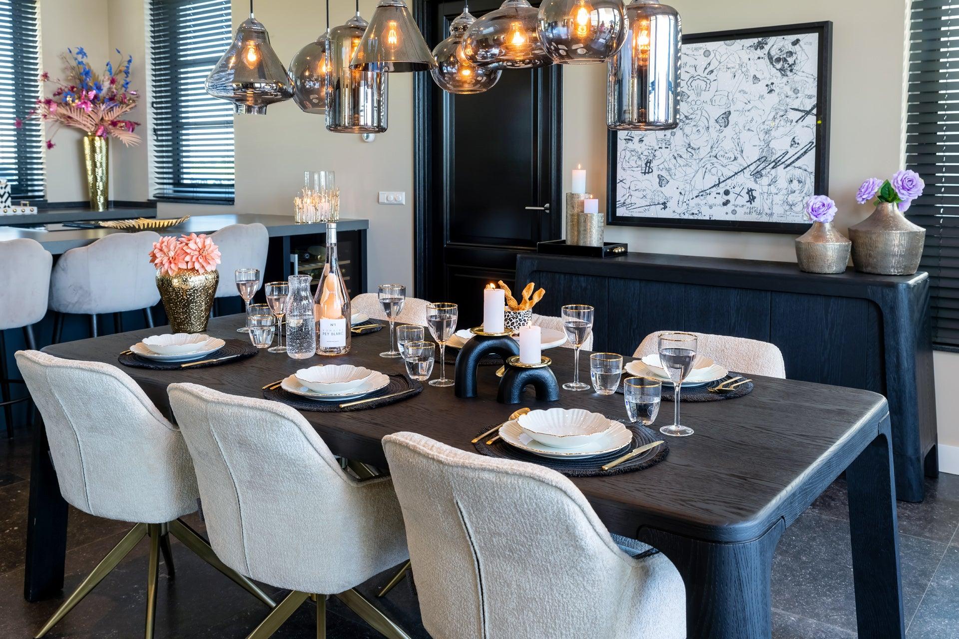 Baccarat Rectangular Dark Coffee Finish Dining Table by Richmond Interiors - Maison Rêves UK
