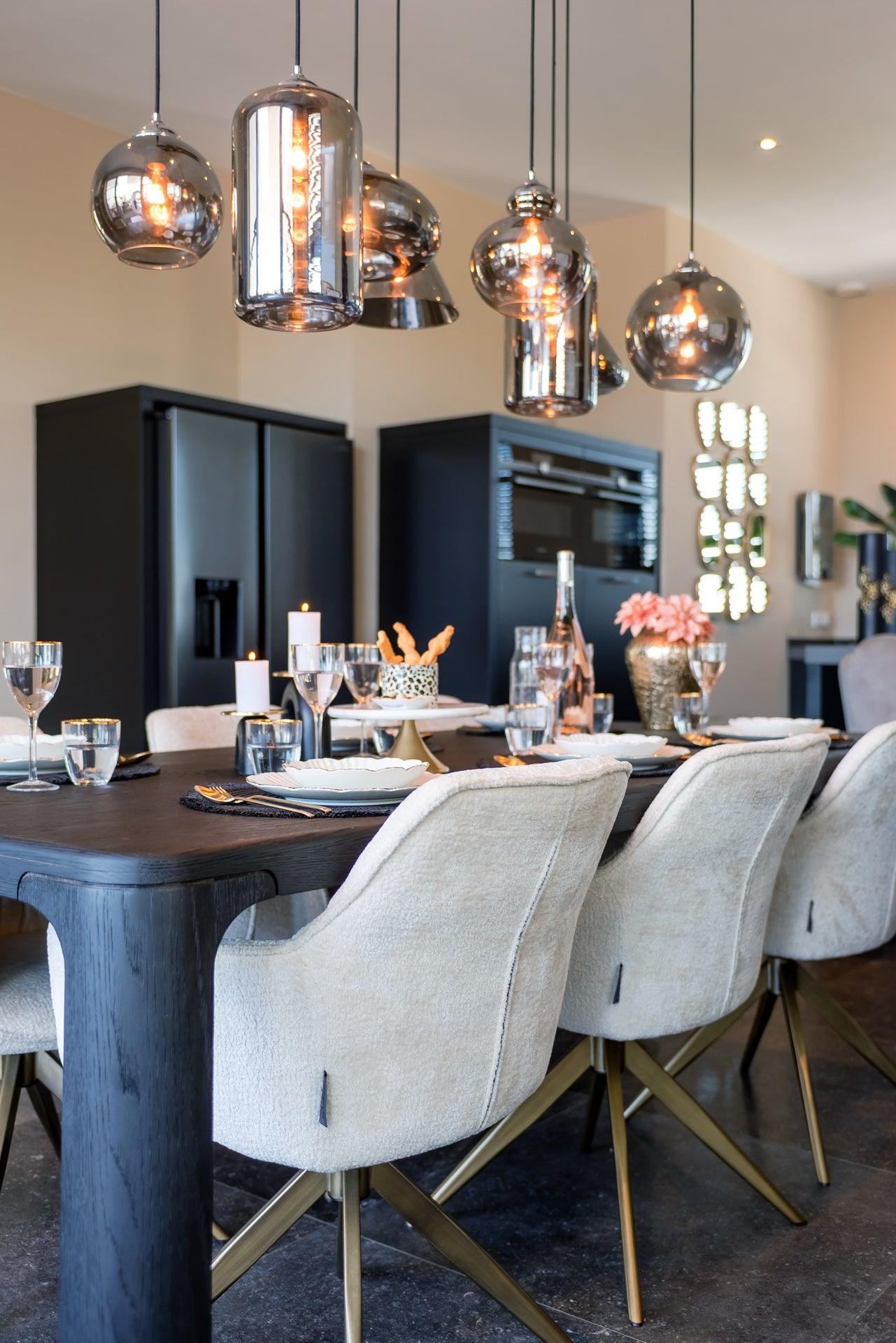 Baccarat Rectangular Dark Coffee Finish Dining Table by Richmond Interiors - Maison Rêves UK