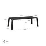 Baccarat Rectangular Dark Coffee Finish Dining Table by Richmond Interiors - Maison Rêves UK