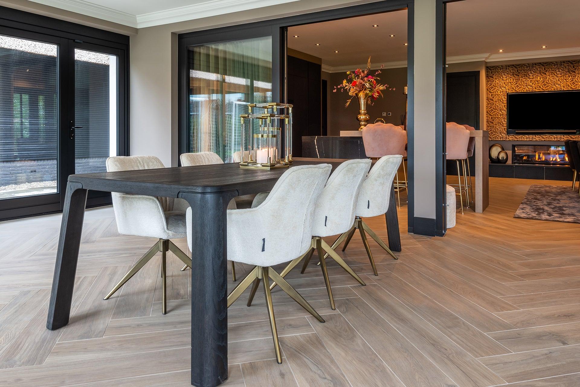 Baccarat Rectangular Dark Coffee Finish Dining Table by Richmond Interiors - Maison Rêves UK