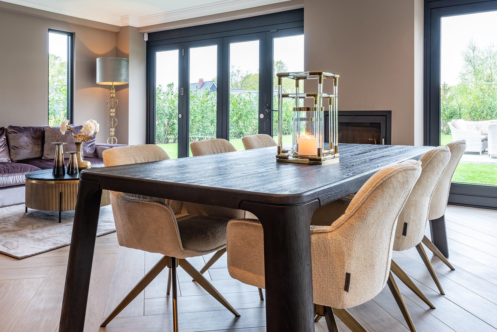 Baccarat Rectangular Dark Coffee Finish Dining Table by Richmond Interiors - Maison Rêves UK