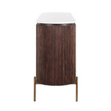 Barkley 3 Door Oak Wood Sideboard with Marble Top by Richmond Interiors - Maison Rêves UK