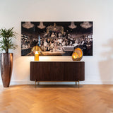 Barkley 3 Door Oak Wood Sideboard with Marble Top by Richmond Interiors - Maison Rêves UK