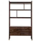 Bellavia Acacia Wood Display Unit with Marble Top - Maison Rêves UK