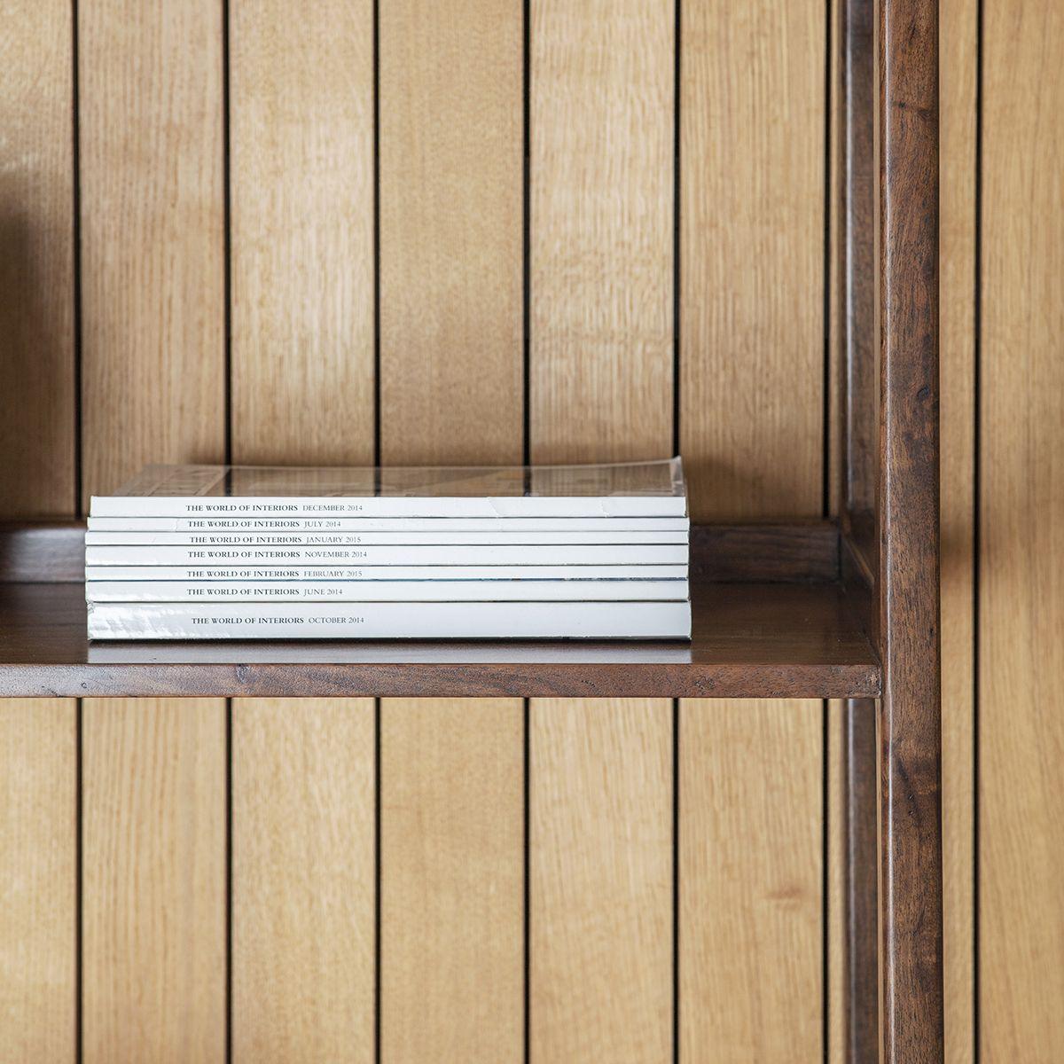 Bellavia Acacia Wood Display Unit with Marble Top - Maison Rêves UK