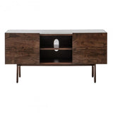 Bellavia Acacia Wood Media Cabinet with Marble Top - Maison Rêves UK