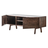 Bellavia Acacia Wood Media Cabinet with Marble Top - Maison Rêves UK
