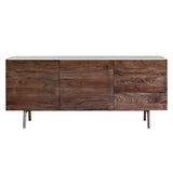 Bellavia Acacia Wood Sideboard with Marble Top - Maison Rêves UK