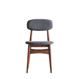 Bellavia Grey Fabric Dining Chair with Walnut Wood Frame (Pair) - Maison Rêves UK