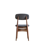 Bellavia Grey Fabric Dining Chair with Walnut Wood Frame (Pair) - Maison Rêves UK