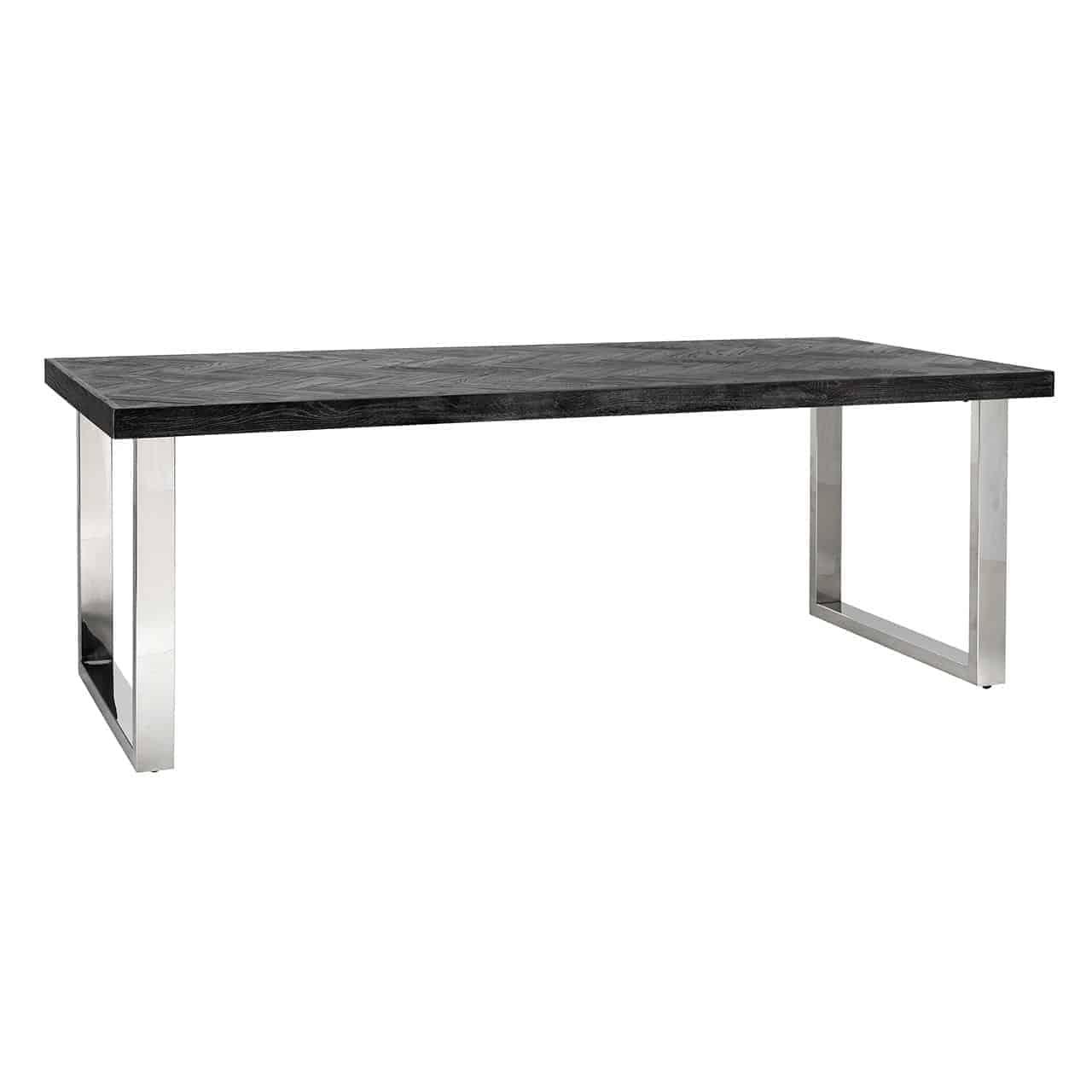 Blackbone Black Rustic Oak Rectangular Dining Table by Richmond Interiors - Maison Rêves UK
