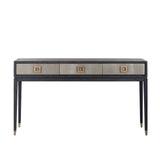 Bloomingville Shagreen Console Table with Black Oak Base by Richmond Interiors - Maison Rêves UK
