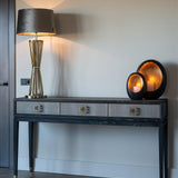 Bloomingville Shagreen Console Table with Black Oak Base by Richmond Interiors - Maison Rêves UK
