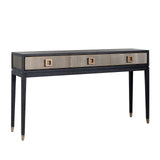 Bloomingville Shagreen Console Table with Black Oak Base by Richmond Interiors - Maison Rêves UK