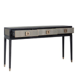 Bloomingville Shagreen Console Table with Black Oak Base by Richmond Interiors - Maison Rêves UK