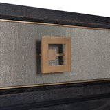Bloomingville Shagreen Console Table with Black Oak Base by Richmond Interiors - Maison Rêves UK