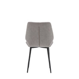 Cadenza Dining Chair Light Grey Fabric with Iron Legs (2pk) - Maison Rêves UK