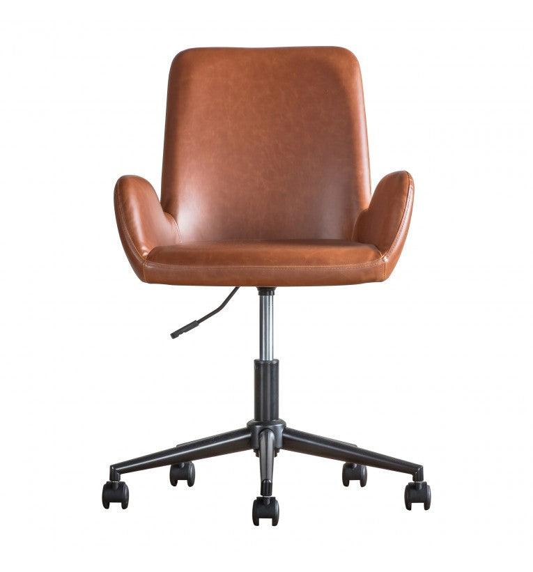 Calma Swivel Office Chair Brown - Maison Rêves UK
