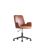 Calma Swivel Office Chair Brown - Maison Rêves UK