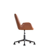 Calma Swivel Office Chair Brown - Maison Rêves UK