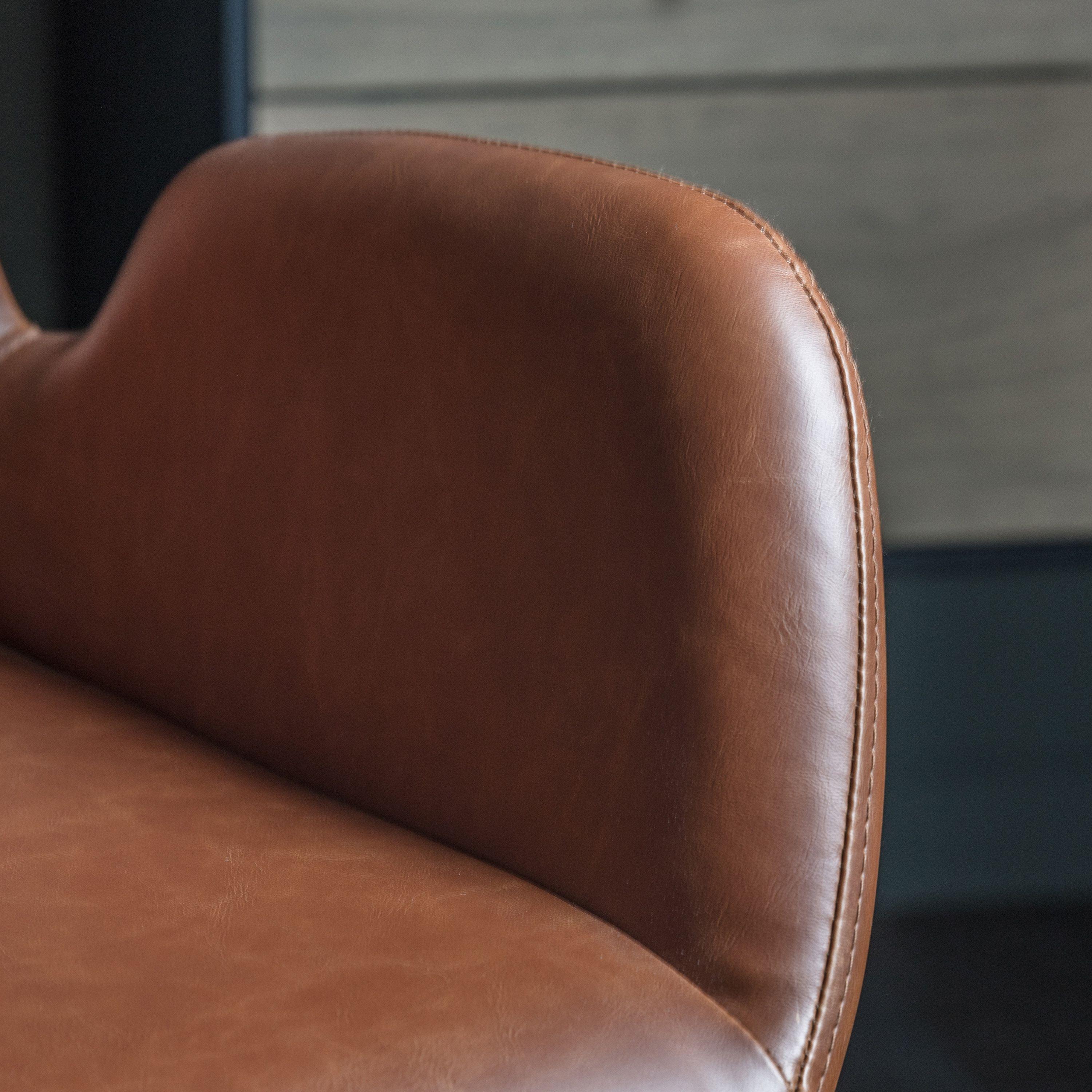 Calma Swivel Office Chair Brown - Maison Rêves UK