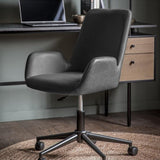 Calma Swivel Office Chair Charcoal - Maison Rêves UK