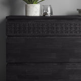 Calvera Boutique Wooden 4 Drawer Chest in Black - Maison Rêves UK