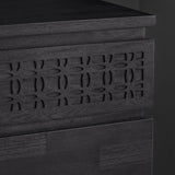 Calvera Boutique Wooden 4 Drawer Chest in Black - Maison Rêves UK