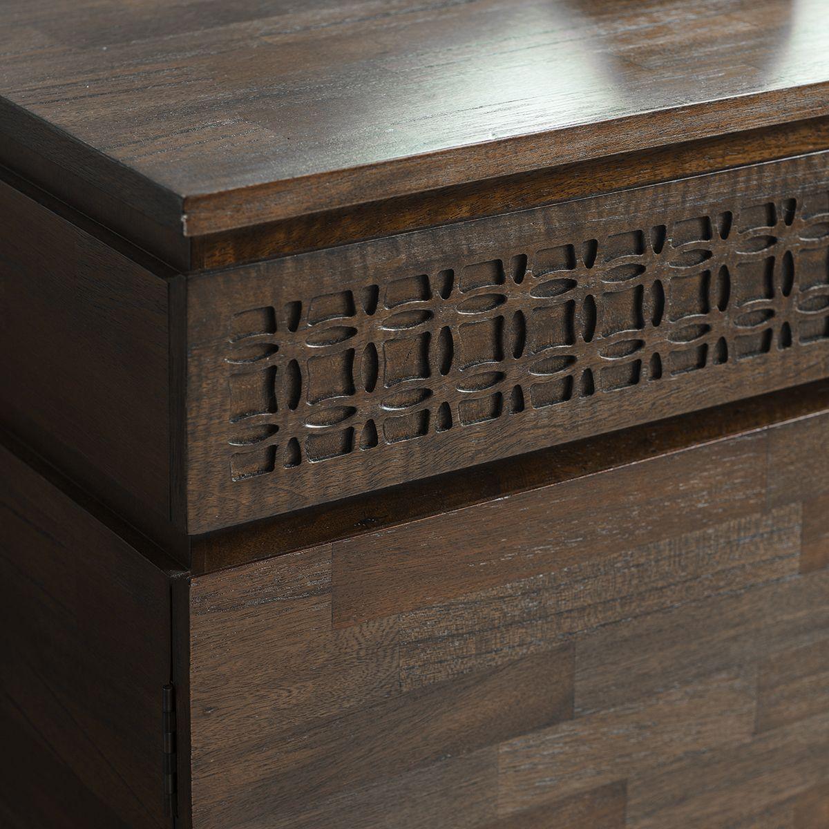Calvera Retreat Wooden 3 Door / 2 Drawer Sideboard in Brown - Maison Rêves UK
