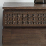 Calvera Retreat Wooden 3 Door / 2 Drawer Sideboard in Brown - Maison Rêves UK