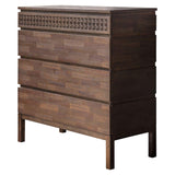 Calvera Retreat Wooden 4 Drawer Chest in Brown - Maison Rêves UK