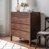 Calvera Retreat Wooden 4 Drawer Chest in Brown - Maison Rêves UK