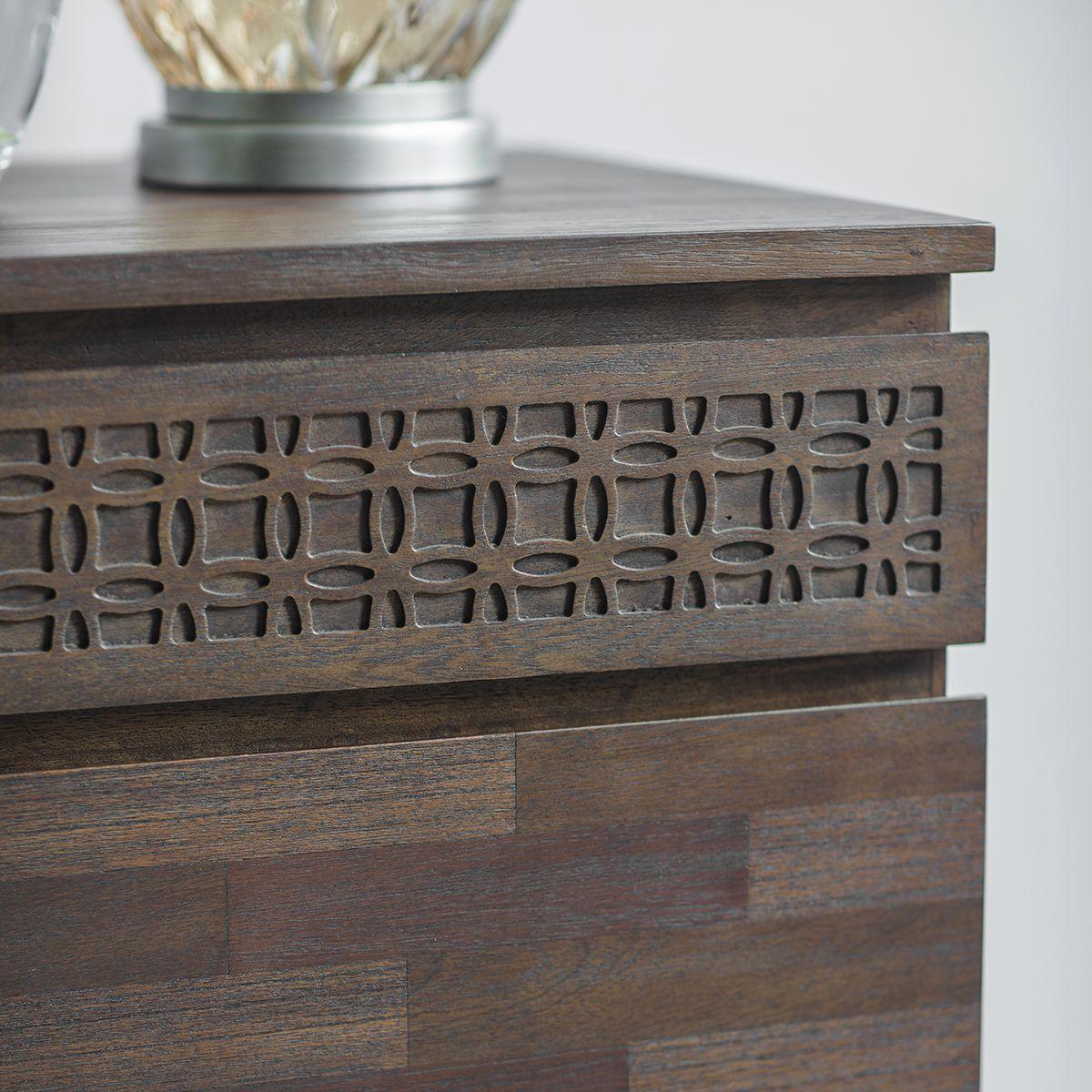 Calvera Retreat Wooden 4 Drawer Chest in Brown - Maison Rêves UK