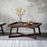 Calvera Retreat Wooden Coffee Table in Brown - Maison Rêves UK